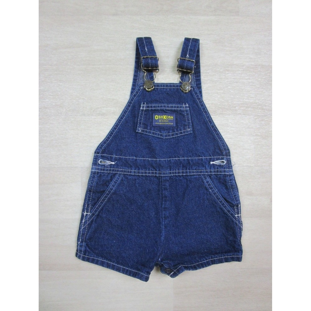 OSH KOSH B'GOSH Vestbak Toddler Vintage Made USA Cotton Overalls Size 18M Romper